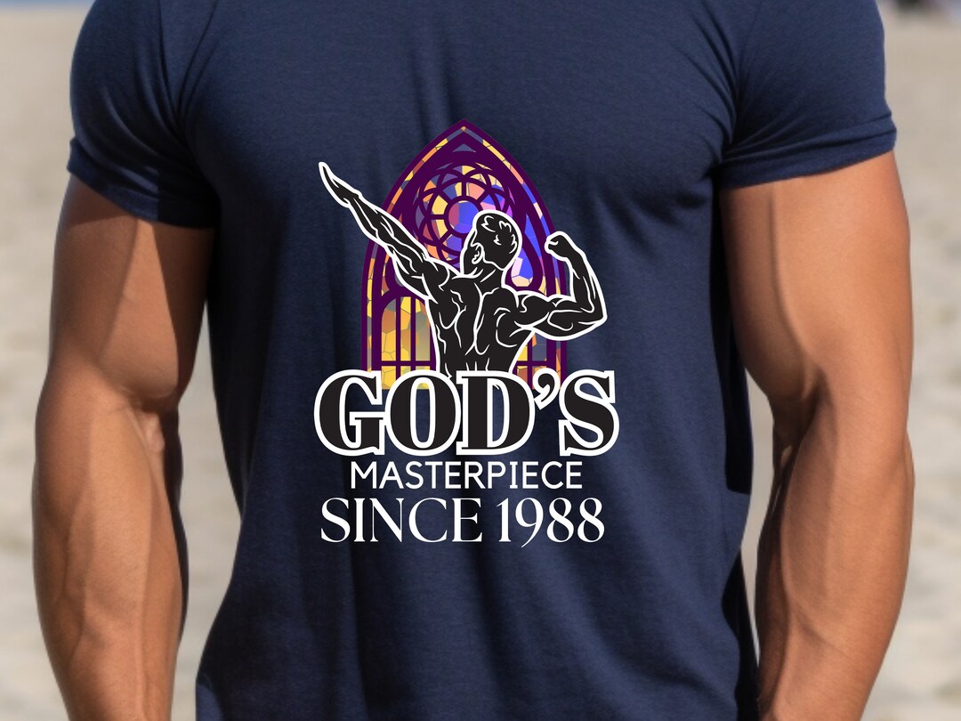 Custom 'god's Masterpiece Since' Birth Year T Shirt, Personalized ...