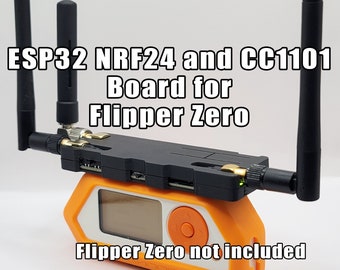 ESP32 NRF24 and CC1101 Board for Flipper Zero with 3D Printed Case and Antennas - WIFI Bluetooth Range Extender Marauder Evil Portal Sub-GHz