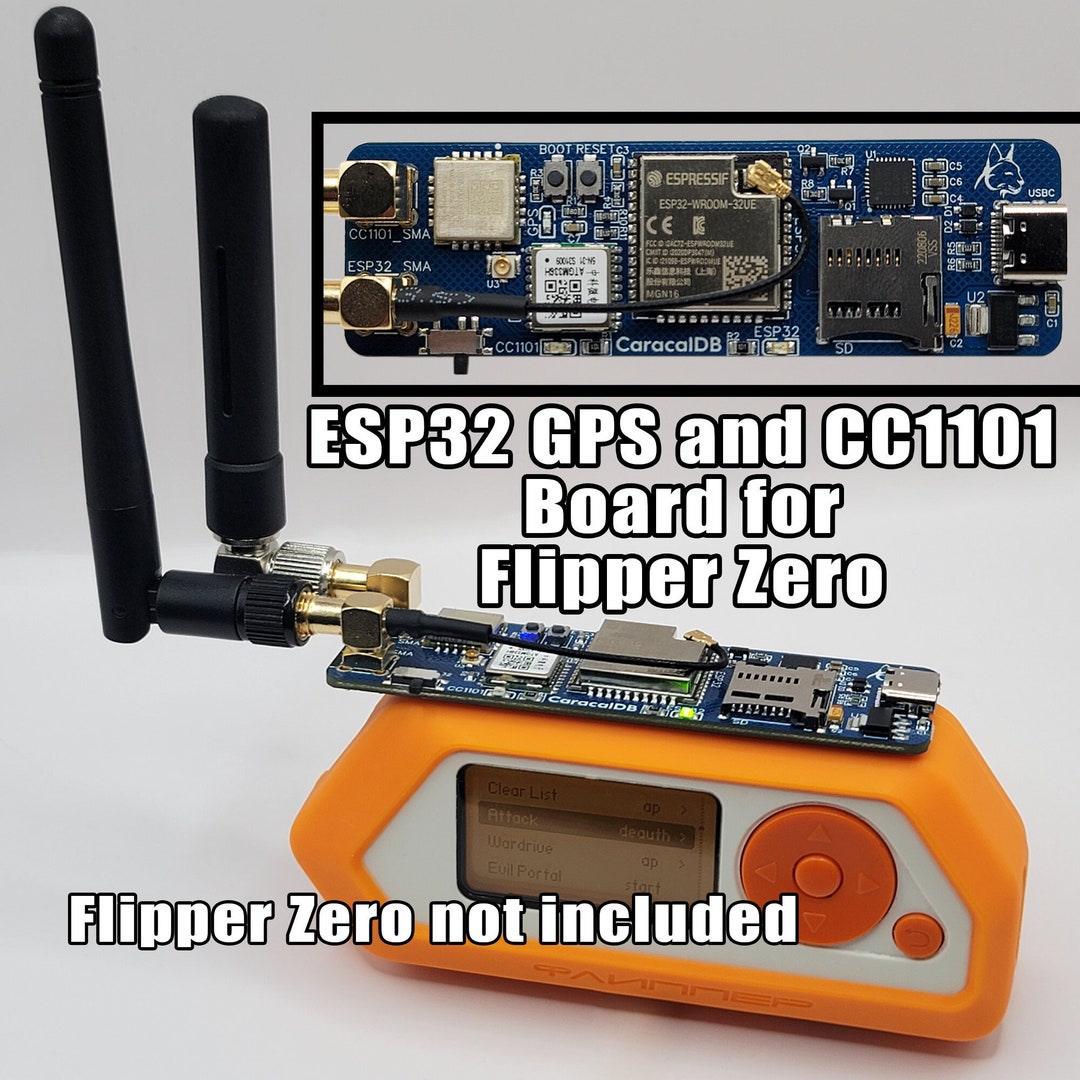 ESP32 GPS and CC1101 Board for Flipper Zero With 3D Printed Case and