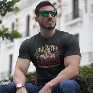 Funny T-shirt - Masters of the gym, Muscle man - perfect for swole dudes and training geeks and nerds. Select your color!