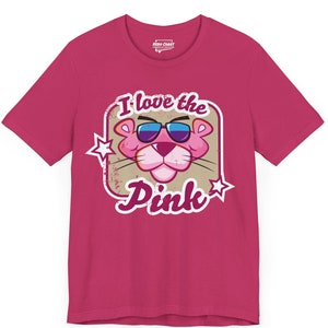 Pink Panther T-Shirt: I Love the Pink Cartoon Graphic Tee