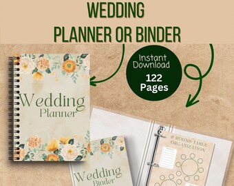Wedding Planner Binder Tabs Printable Organization for Bride - Etsy