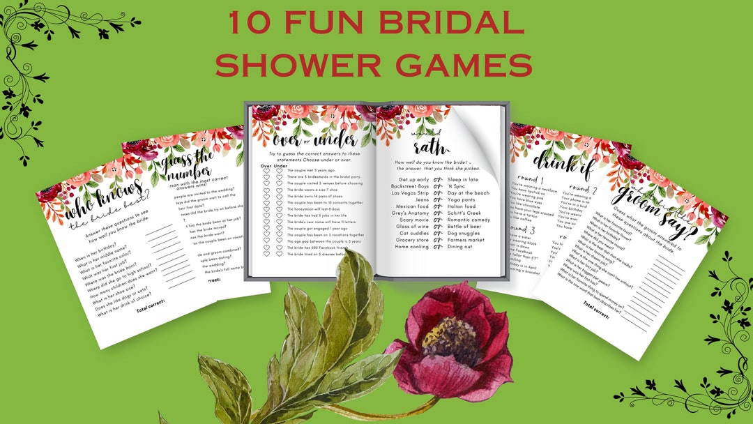 Bridal Printable Shower Games - Etsy