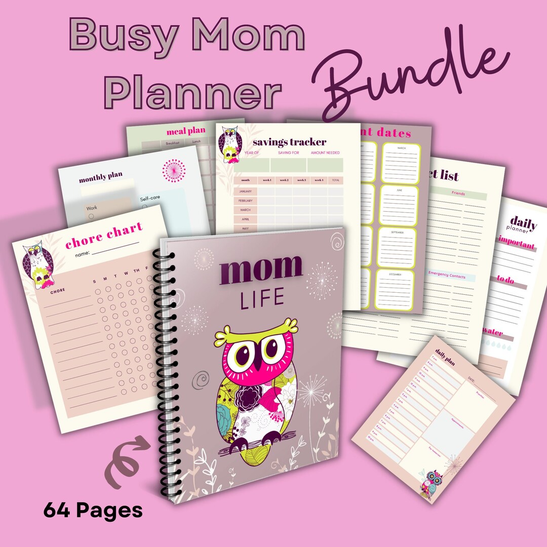 Mom Planner Planner for Mom Printable Etsy