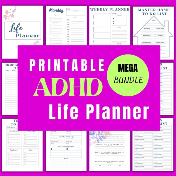 adhd homework checklist adhd productivity,adhd planner,undated adhd planner,adhd planner adult,adhd journal,adhd life planner bundle,adhd organizer,neurodivergent