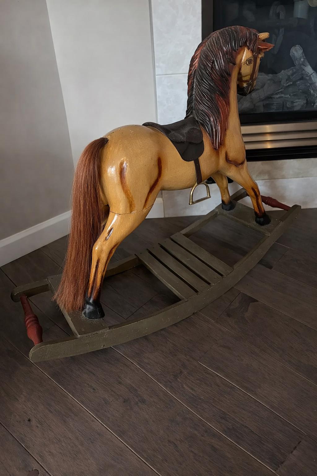 Brosse De Toilettage Cheval Vintage Herbert Brush Co. - Manche Cuir US