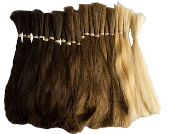 European Human Hair Loose Bulk, 10-11 inches (25g)