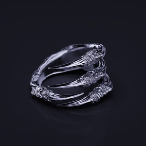 Dragon claw ring, Solid 925 Silver dragon claw ring, Gothic punk dragon claw ring, Gothic jewelry, Dragon ring, dragon jewelry, unisex ring