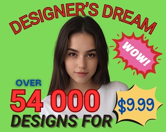 Over 54000 PNG SVG Sublimation Designs | Transparent Background | Clipart | Various Backgrounds