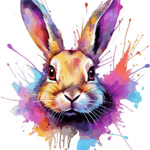 iron-on image &quot;Bunny colorful&quot;