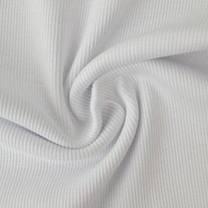 Ribbed cuffs white 01
