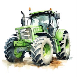 iron-on image &quot;Tractor green&quot;