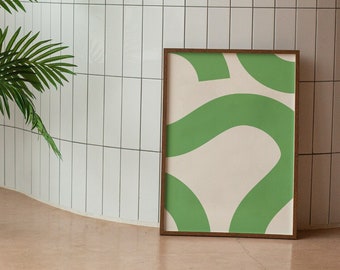 Green Abstract Print, Abstract Wall Art, Printable Wall Art, Green Wall Art, Printable Wall Decor, Abstract Printable Art, Large Wall Art