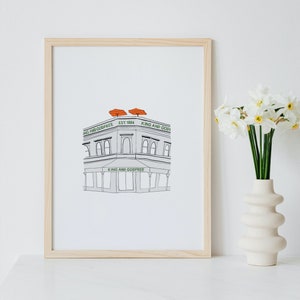 King and Godfree Print, Melbourne Print, Melbourne Restaurant Print, Melbourne Bar Print, Melbourne Wall Art, Melbourne Restaurant Print