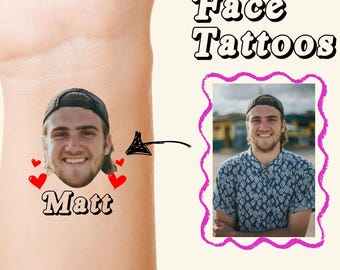 Face Tattoos, Hens Party Tattoos, Bachelorette Party Tattoos, Groom Face Tattoos, Hens Party Face Tattoos, Temporary Tattoos, Custom Tattoos