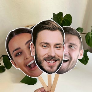 Face on a Stick, Face Cutouts, Big Head Cutouts, Head on a Stick, Hens Decorations, Hens Party Favours, Groom Face Cutouts, Hens Do Decor