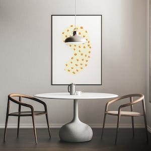 Yellow and Orange Abstract Shape Print, Abstract Graphic Print, Wall Art, Home Decor, Printable Wall Art, Large Abstract Print