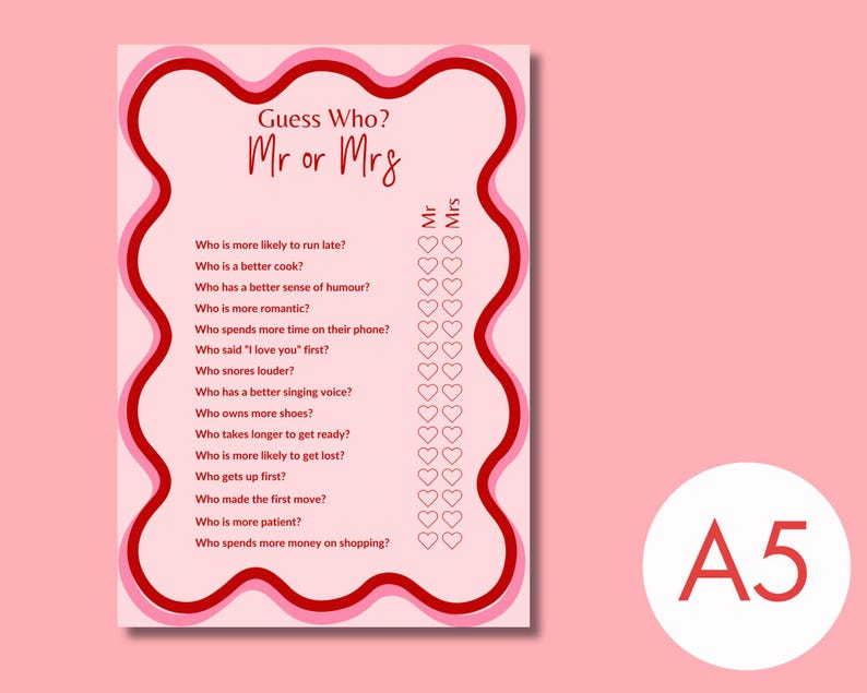 Hens Bingo, Memory With the Bride Hens Game, Bride or Groom Game ...