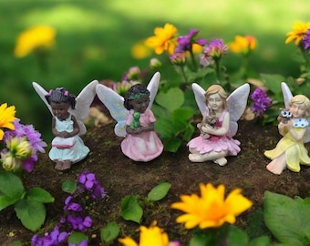 Figurines de fées enchantées - Diverses miniatures de fées du jardin - Une fée au choix