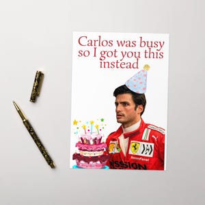 Carlos Sainz Geburtstagskarte