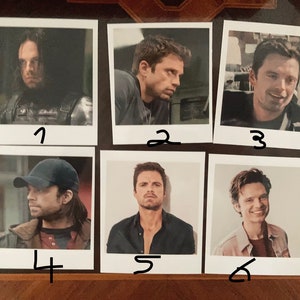 Single Polaroid style photo sebastian stan | bucky | photobook | bookmark | scarpboking | wallet photo