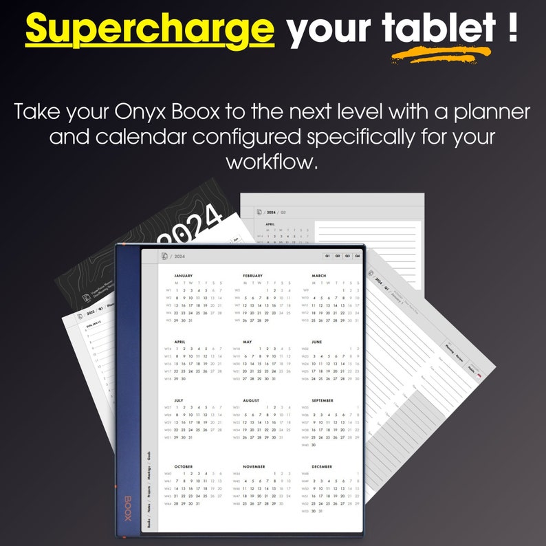 Onyx Boox Digital Planner Bundle 2024 2025 Ultimate Collection Pack