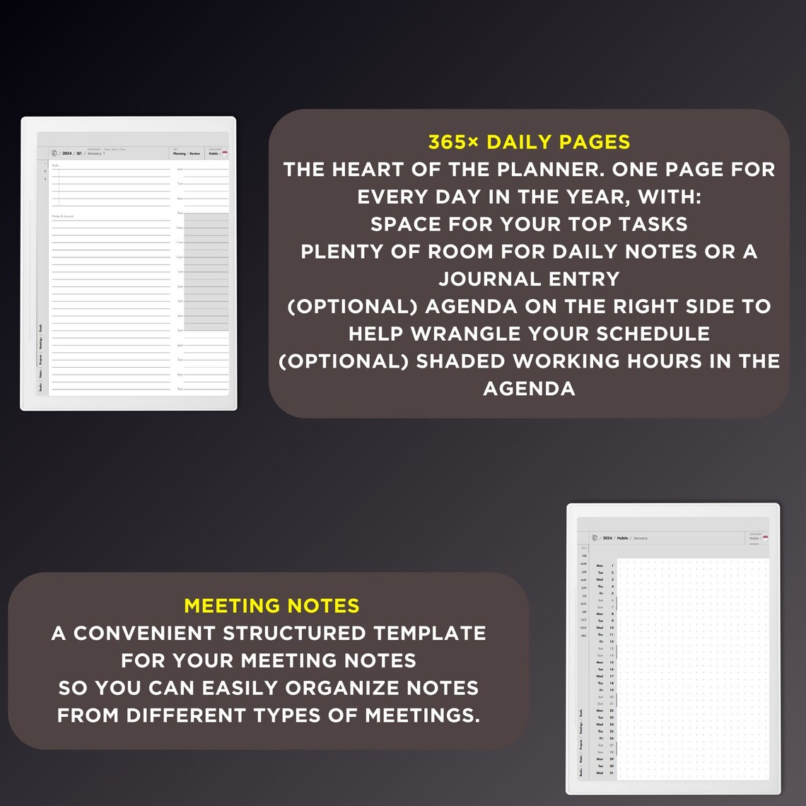 Supernote Ultimate Planner 20242025, Digital Hyperlinked PDF