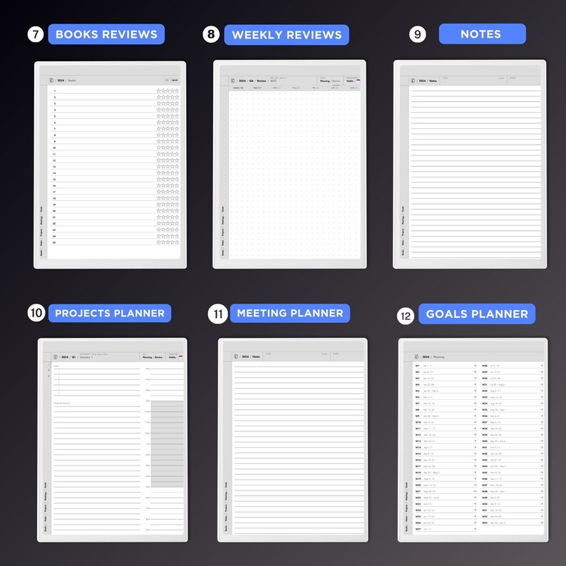 Supernote Ultimate Planner 20242025, Digital Hyperlinked PDF
