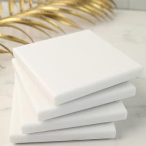 Luxury Square Coasters | Coasters | White, Marble Effect Coasters | Grey, Stone Like Coasters | 8 colourways | Handmade
