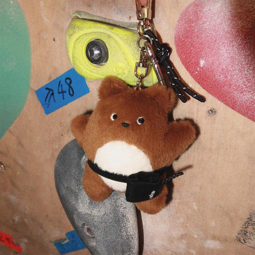 ALLTAGLICH ハンドメイド クライムベア キーホルダー - RockBrown