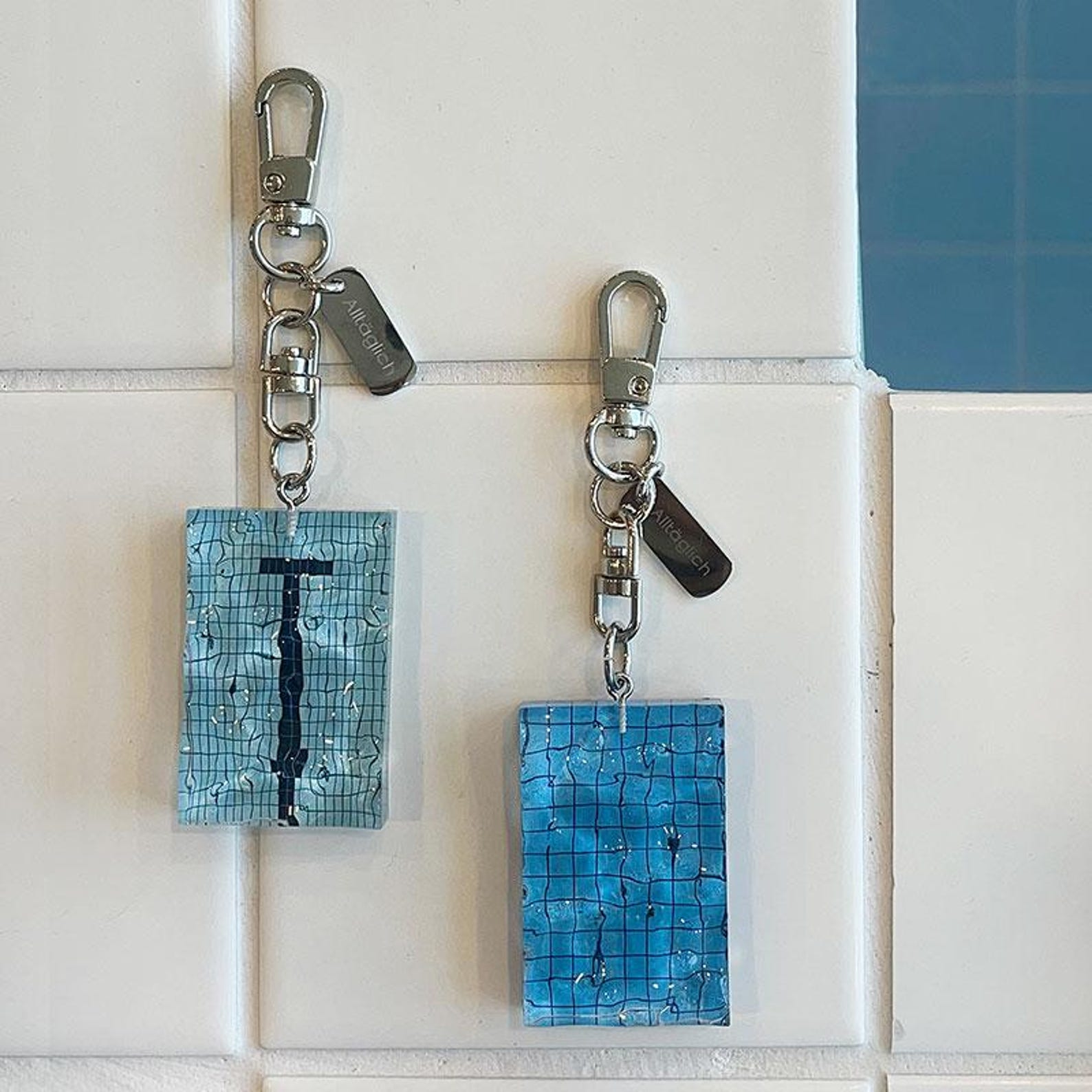 Pool Key Design ALLTAGLICH Handmade Swimming Pool KEYRING (ver.1) - Aquablue - Etsy