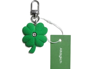 ALLTAGLICH Handmade Climbing Four Leaf Clover Hold Keyring ForestGreen