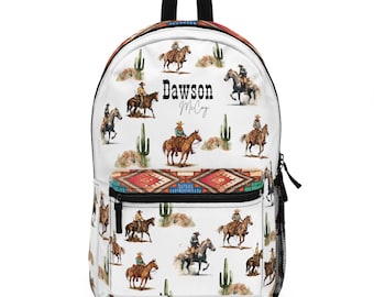 personalized western backpack, western backpack, school backpack, cowboy backpack, rodeo backpack, cowboy school bag, western daycar