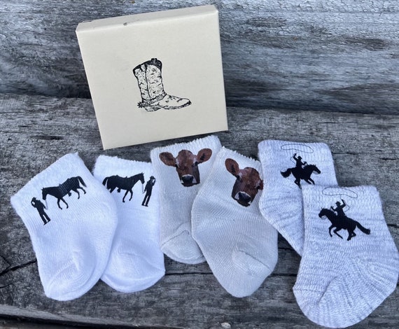 Western Baby Socks Cowboy Baby Socks Cowboy Socks Baby Shower