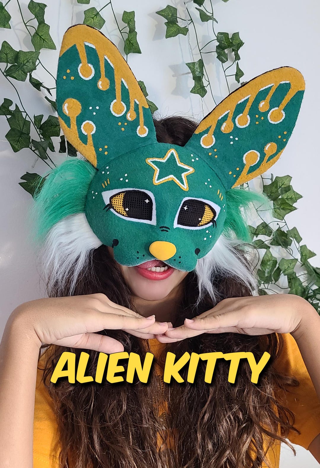 Alien Kitty Cat Therian Mask | Cheetahpaws Signature Feline Collection ...