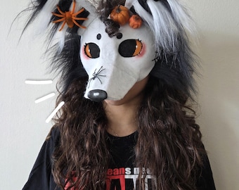 HALLOWEEN-Themed White Arctic Fox Therian Mask | Fall Decor, T(w)een | Quadrobics | Cosplay | Brand-New | One-of-a-kind | Unique