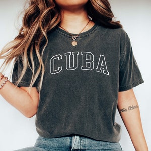 CUBA shirt COMFORT COLORS T-shirt, Bachelorette Tee, Cuba Gifts, Cuba Tshirt, Cuba Trip Shirt, Caribbean Sea Shirt, Oversized College Shirt.