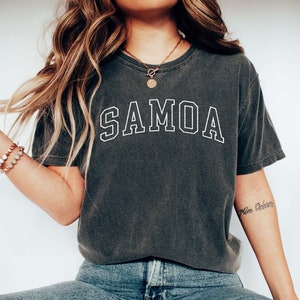 SAMOA Shirt, COMFORT COLORS T-shirt, Samoa Honeymoon, Samoa Bachelorette Tee, Samoa Girl&#39;s Trip, Oversized College Shirt, Samoa islands.