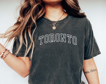 TORONTO Shirt, COMFORT COLORS T-shirt, Toronto Gift, Toronto Fan, Honeymoon, Ontario shirt, Toronto Tee, Holidays, Oversized College Shirt.