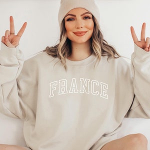 FRANCE Sweatshirt, France Shirt, France Gift, France Sweater, France Souvenirs, France Girls Trip, France Bachelorette, Premium Crewneck