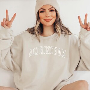 ALTRINCHAM Sweatshirt, Altrincham Shirt, UK Gift, Altrincham Sweater, UK Souvenir, Altrincham Girls Trip, Uk Bachelorette, Premium Crewneck
