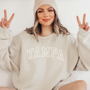 TAMPA Sweatshirt, Tampa Shirt, Florida Gift, Tampa Florida Sweater, Florida Souvenir, Tampa Girls Trip, Tampa Bachelorette, Premium Crewneck