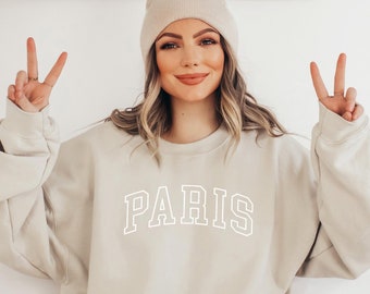PARIS Sweatshirt, Paris Shirt, France Gift, Paris France Sweater, France Souvenirs, Paris Girls Trip, Paris Bachelorette, Premium Crewneck