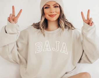 BAJA Sweatshirt, Baja Shirt, Mexico Gift, Baja Sweater, Californian Souvenir, Baja Girls Trip, Baja Bachelorette, Premium Crewneck