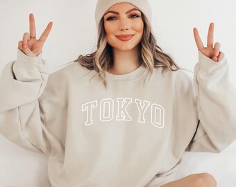 TOKYO Sweatshirt, Tokyo Shirt, Japan Gift, Tokyo Japan Sweater, Japanese Souvenirs, Tokyo Girls Trip, Tokyo Bachelorette, Premium Crewneck