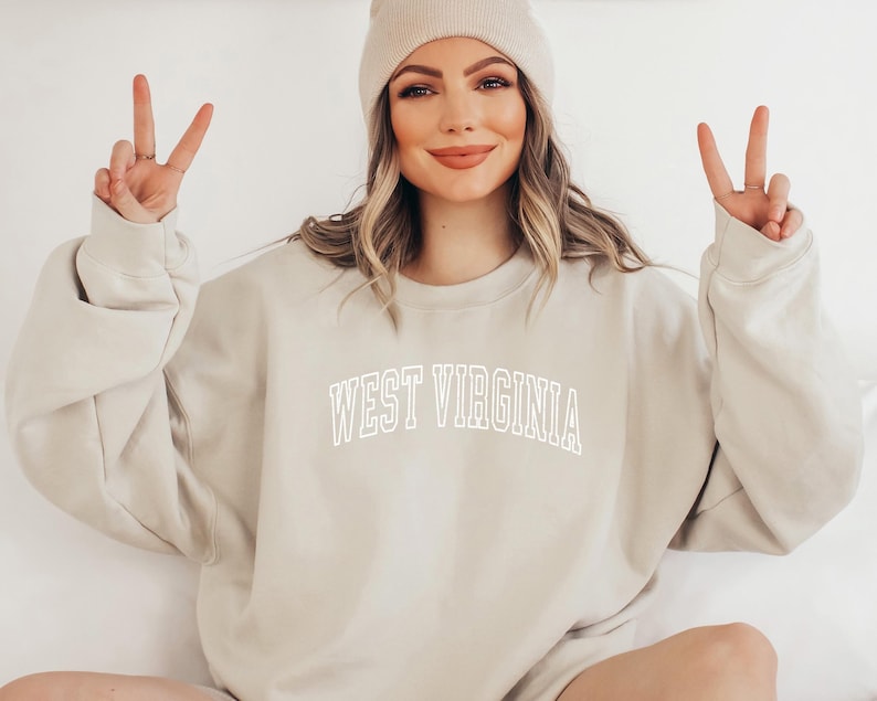 WEST VIRGINIA Sweatshirt, West Virginia Shirt, West Virginia Gift, West Virginia Sweater, Souvenir, Bachelorette, Premium Crewneck image 1