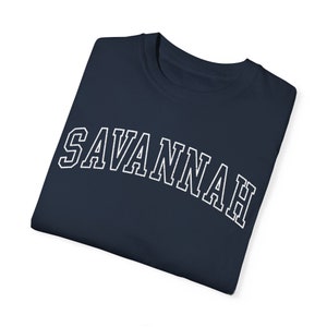 SAVANNAH Shirt, COMFORT COLORS T-shirt, Savannah Holiday, Bachelorette Tee, Georgia Girl's Trip, Savannah T-shirt, Oversized College Shirt. image 9