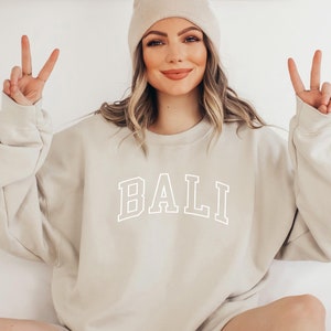 BALI Sweatshirt, Bali Shirt, Indonesia Gift, Indonesia Sweater, Indonesian Souvenir, Bali Girls Trip, Bali Bachelorette, Premium Crewneck
