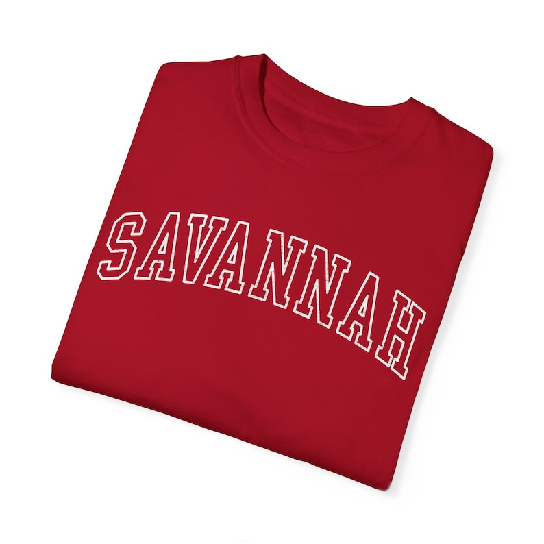 SAVANNAH Shirt, COMFORT COLORS T-shirt, Savannah Holiday, Bachelorette Tee, Georgia Girl's Trip, Savannah T-shirt, Oversized College Shirt. image 10