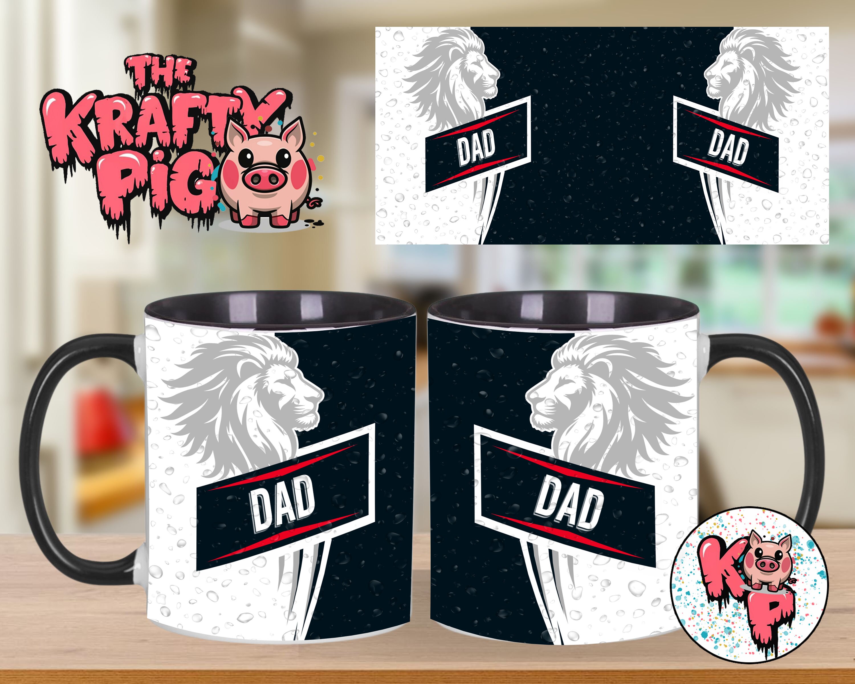 Beer/Larger DAD Mug Wrap, Sublimation 11oz Mug design, Coffee Mug PNG Wrap, Custom Gift, Fathers day gift, St Patricks Day, Gift for Dad